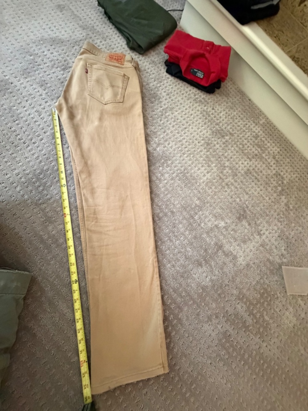 Levis Mens 514 Jens 34x36 Khaki - Picture 5 of 6